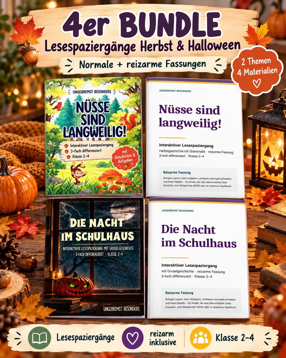 Nüsse sind langweilig! – Lesespaziergang Klasse 2–4