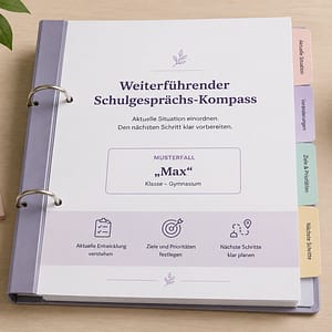 Weiterführender Schulgesprächs-Kompass von Sandra Troidl für Eltern neurodivergenter Kinder